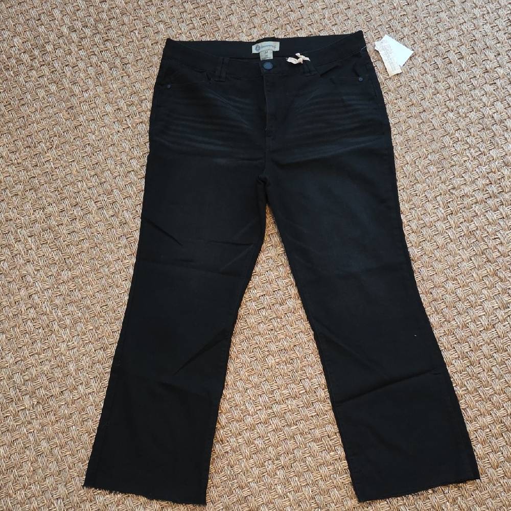 Democracy Black Raw Hem Jeans